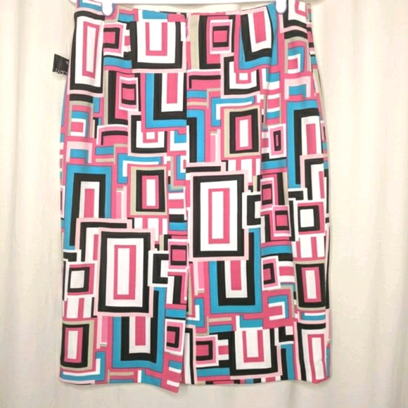 Kasper Tutu Pink Color Block Pencil Skirt (NWT) - Picture 3 of 7